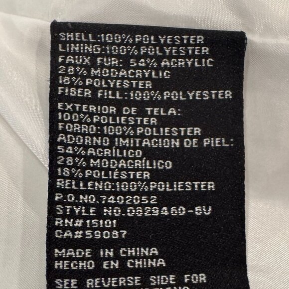 DETAILS INTL Women's White Zipper Hooded Coat with Size PS - Picture 13 of 15